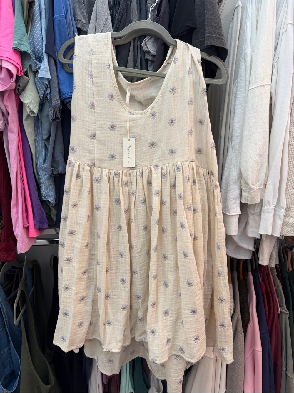 Rylee + Cru AVERY DRESS | BLUE DAISIES - NWT - Large - Picture 3 of 4